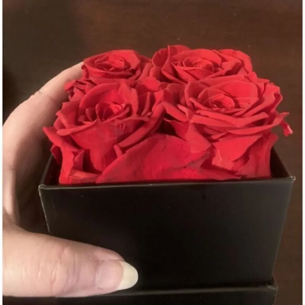 Preserved Roses Gift Box Real Eternal Rose Flower Gifts Unique Jewelry Box‎ Otuo
